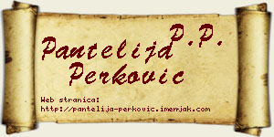 Pantelija Perković vizit kartica